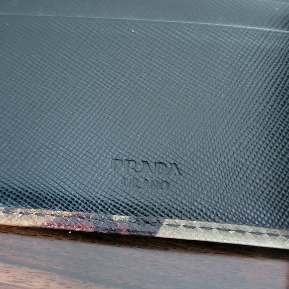Prada Saffiano Camo Money Clip Card Holder Wallet - Picture 10 of 16